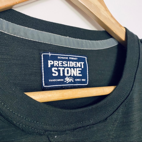 PRESIDENT STONE | DARK GREEN LONG SLEEVE - Picture 3 of 5